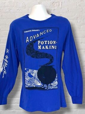LootCrate Harry Potter Potion-Making - Unisex Longsleeve Tee - Blue - Size Large